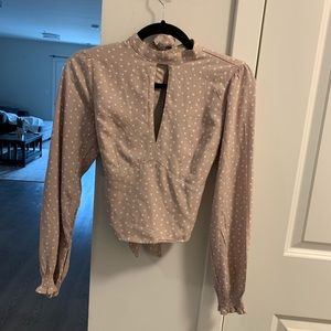 Abercrombie & Fitch key hole bow back blouse